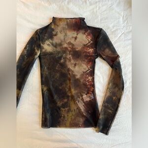 Zara Print Mesh Top never worn